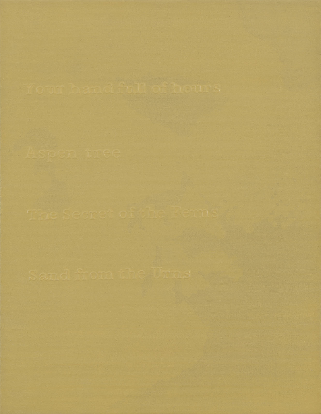 SImon Morley, Your hand Full of Hours, 2014