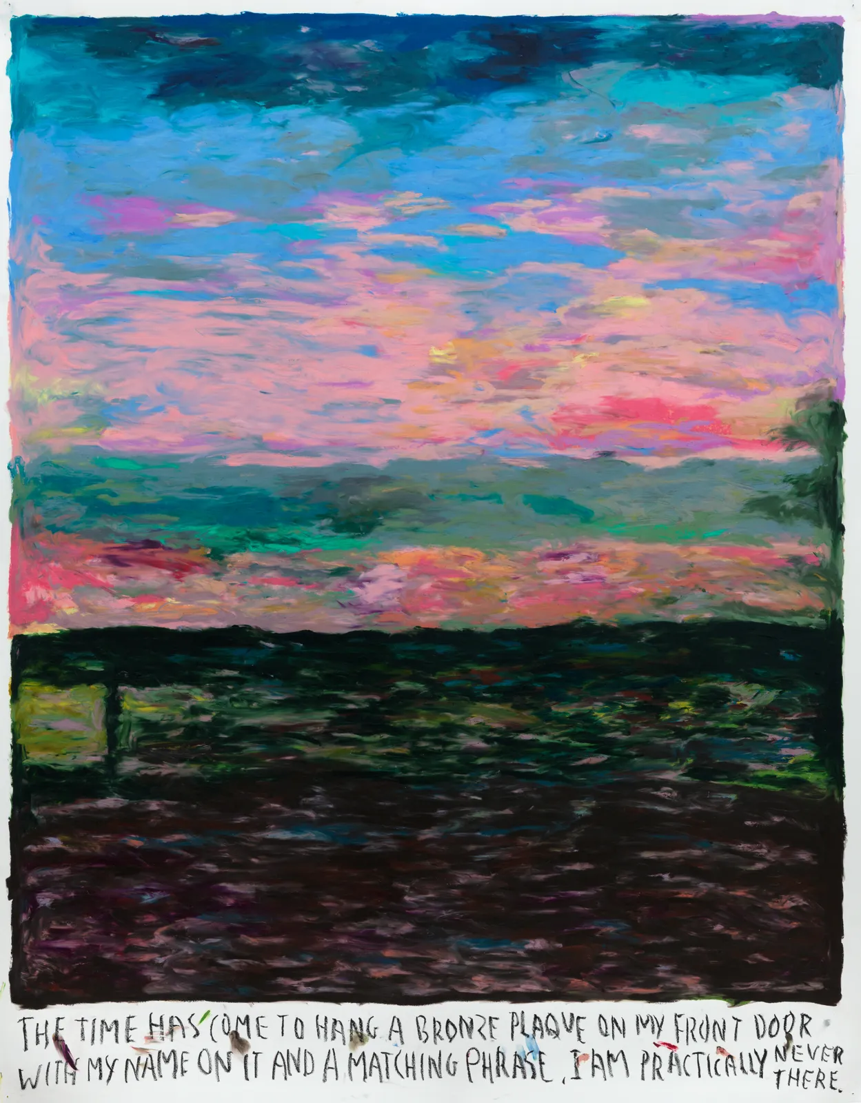 Rinus Van de Velde, The time has come to hang a bronze plaque on my front door …, 2023