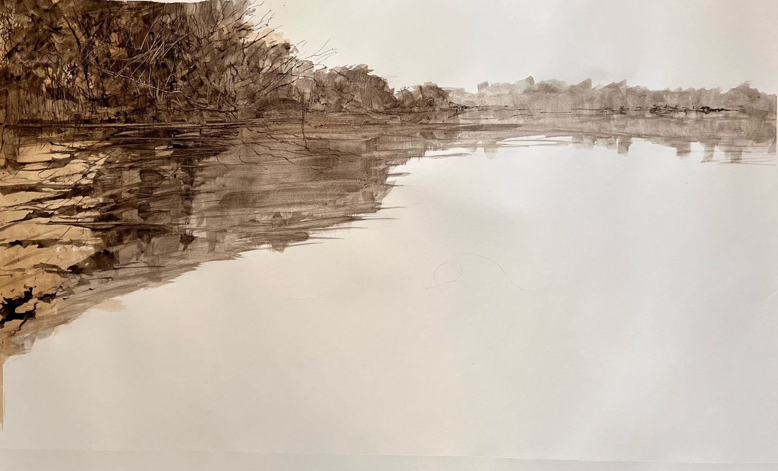 Stephen Bithell, Early Morning Still, North Lake, Pallington Lakes, 2023