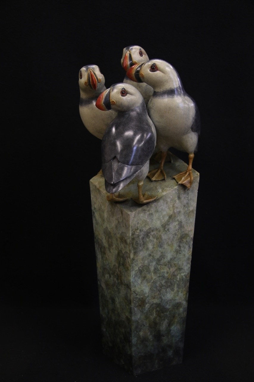 Adam Binder, Four Puffins, 2022
