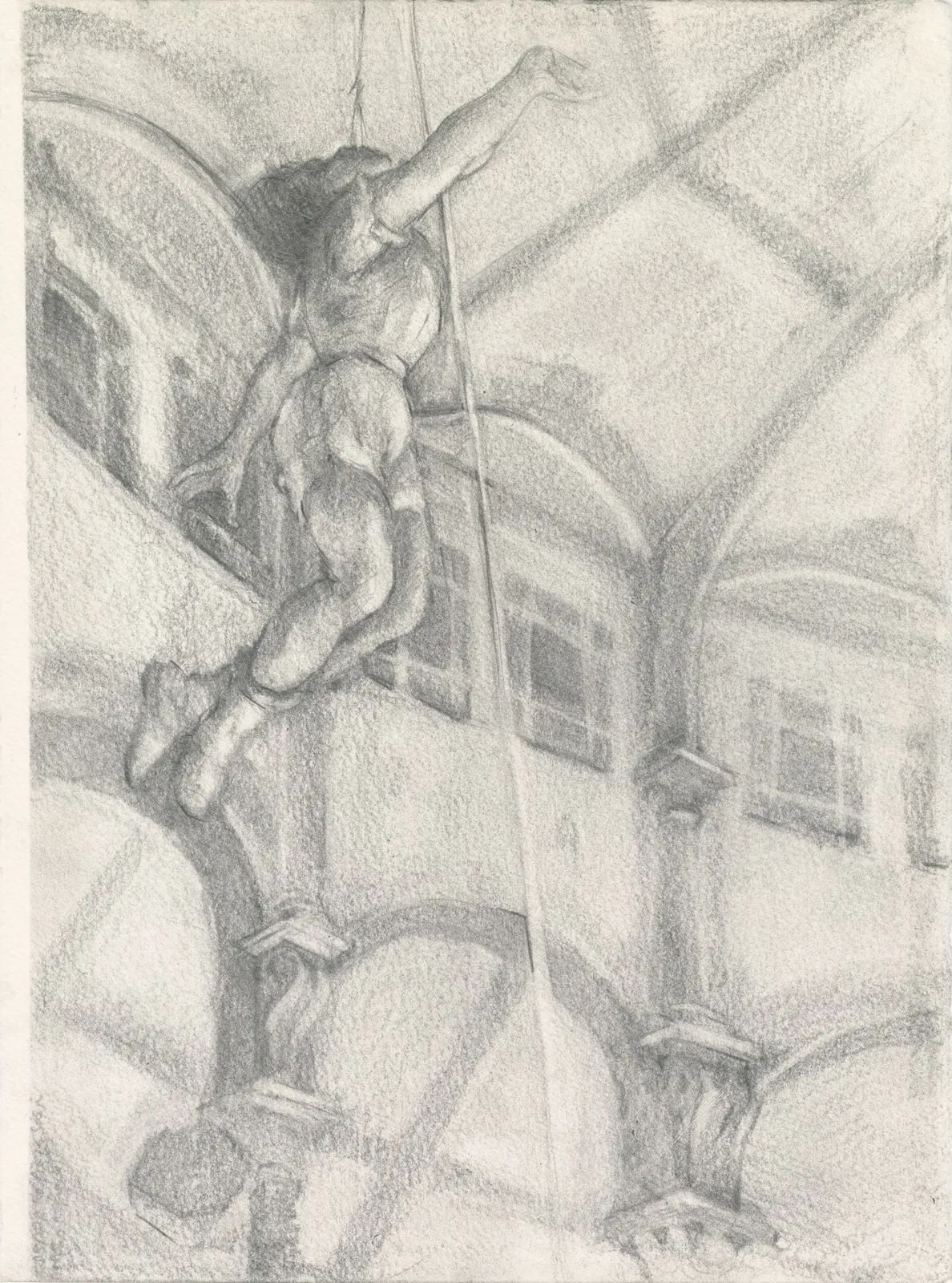 Carol Peace, National Gallery study after Degas Miss La La at the Cirque Fernando, 2025