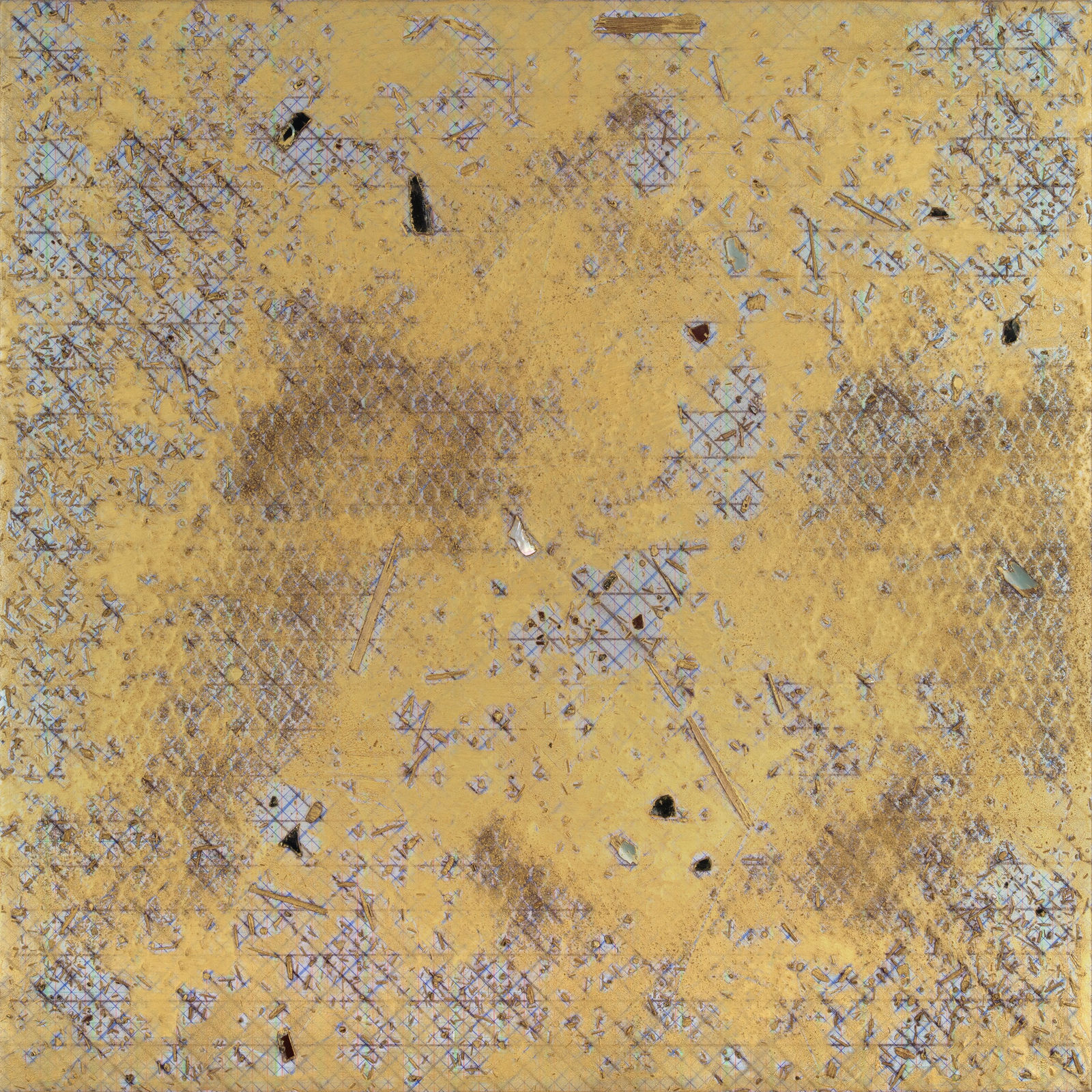 Sunghong Min, Exercise for Painting_Interference 2_ Violet, Gold, 2025