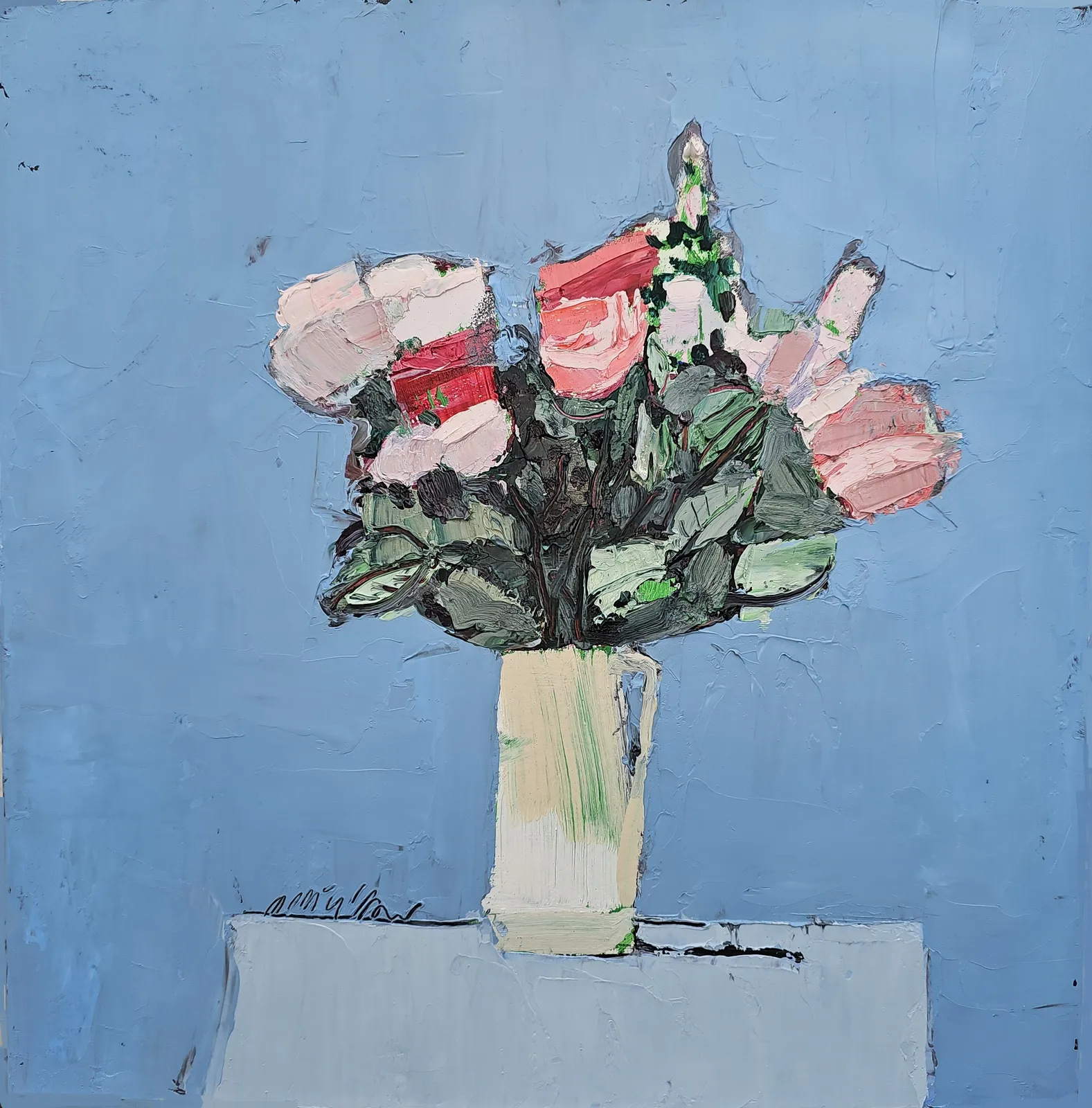 Mhairi McGregor, RSW PAI, Pink Roses