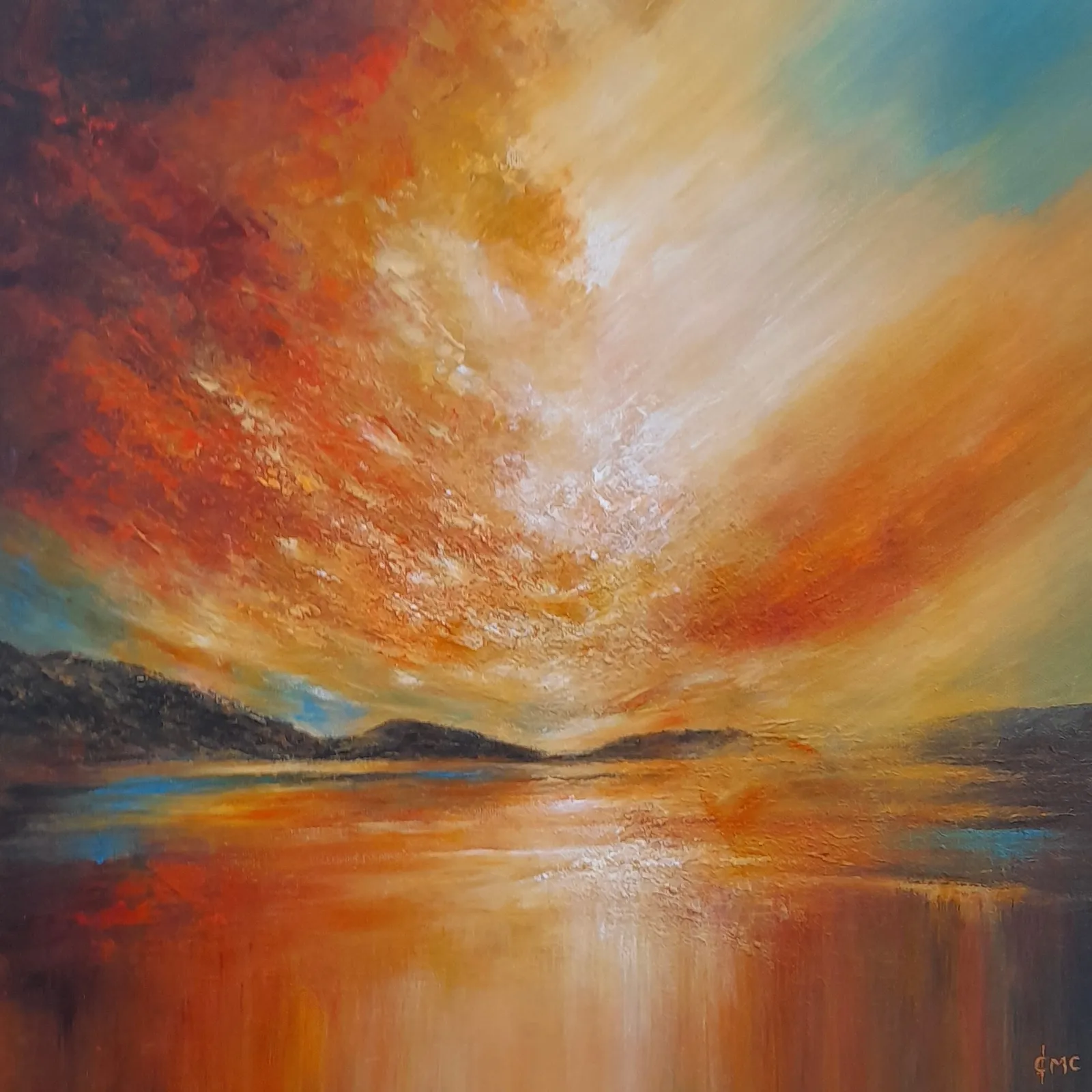 Grace Cameron, Warm Orange Light Over Crinan