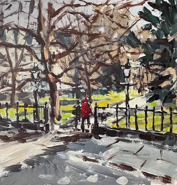 Kathleen Bremner, Winter Walk, Rubislaw Terrace Gardens