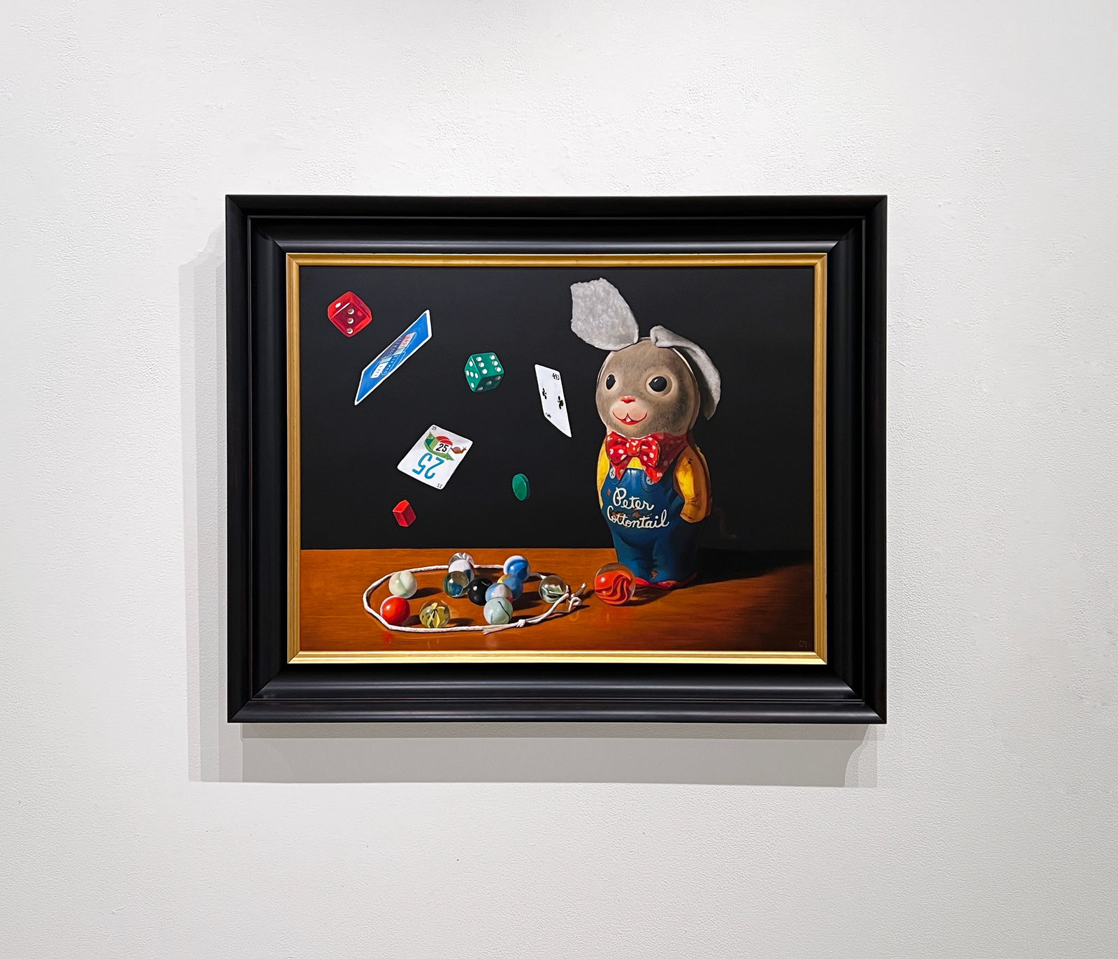 McGhee Painting Boy Bunny With Marbles