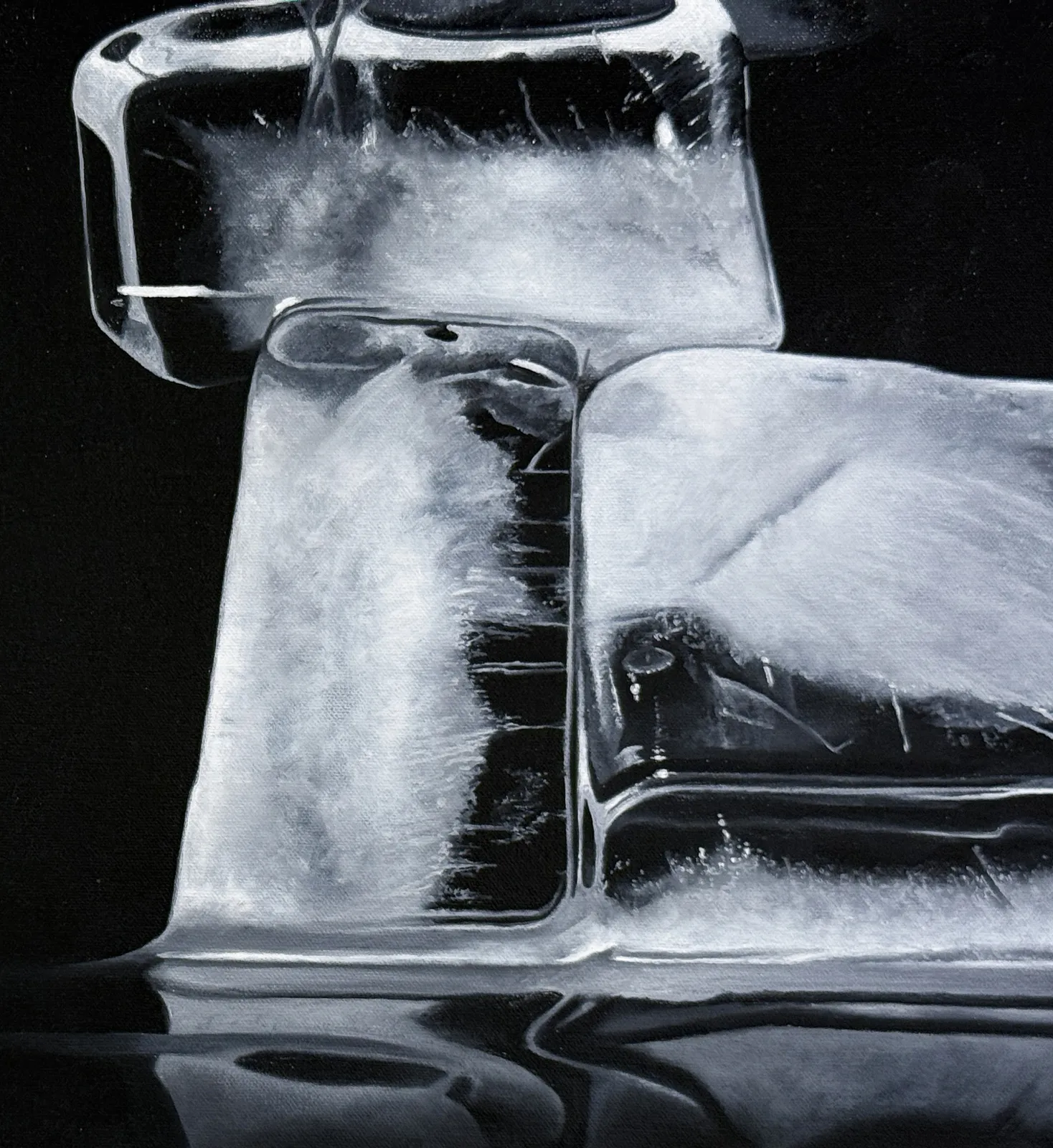 Painting of ice cubes