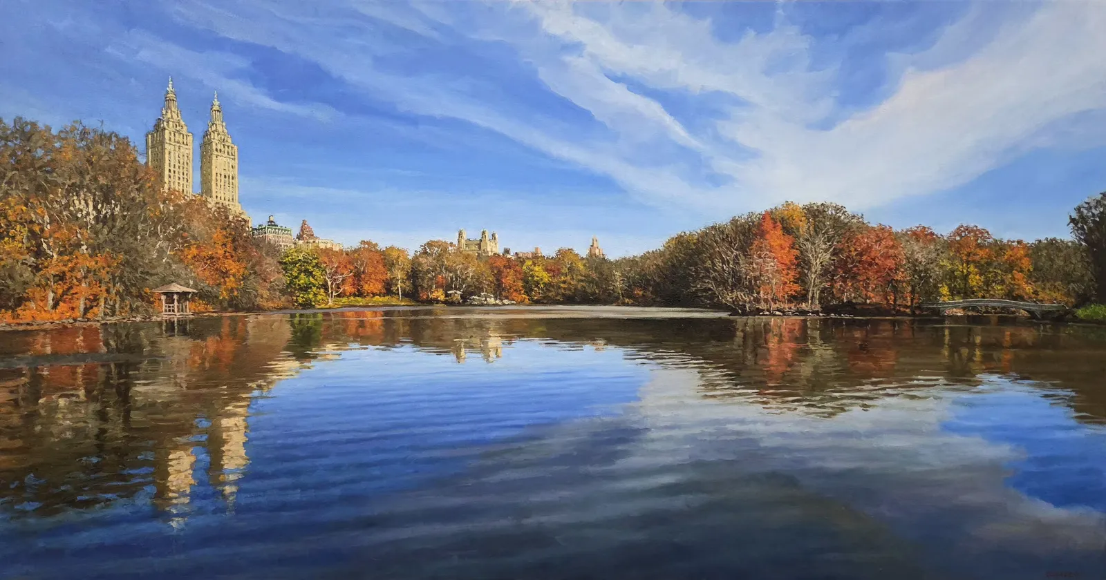 Richard Combes, CENTRAL PARK LAKE IN THE FALL, 2026