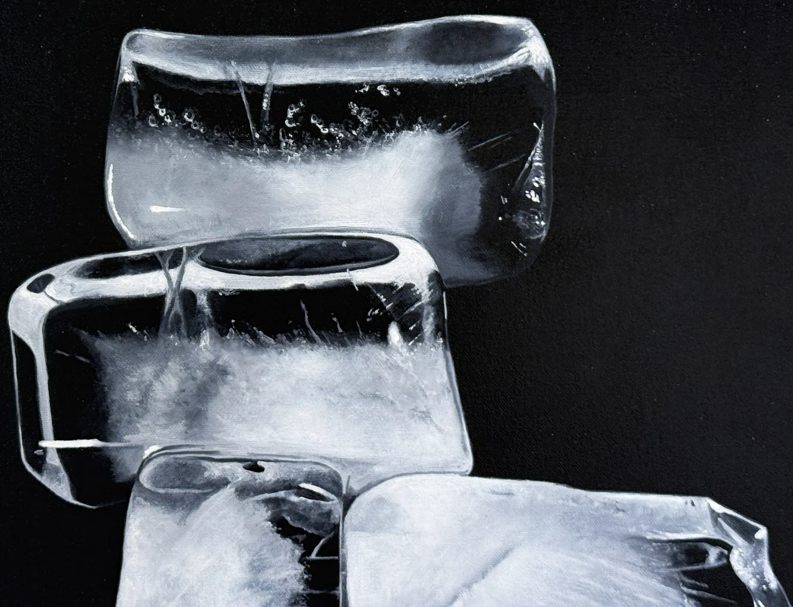 Painting of ice cubes