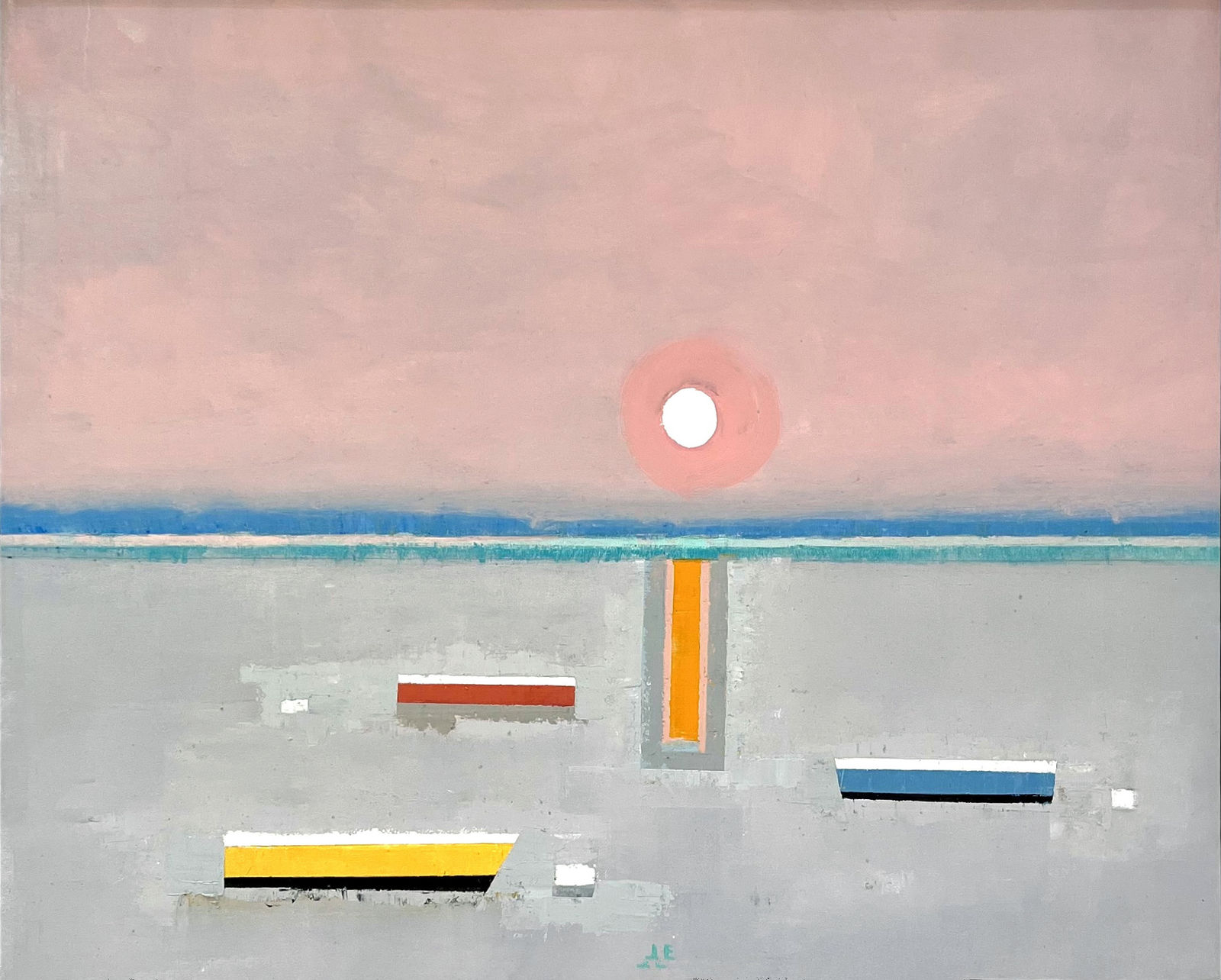 Painting of a seascape sunset