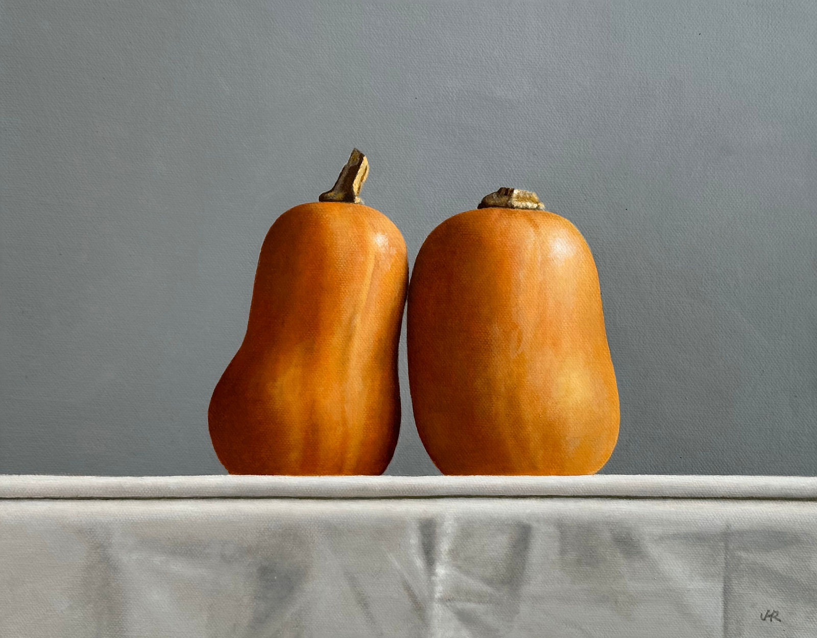 Still life of two squashes