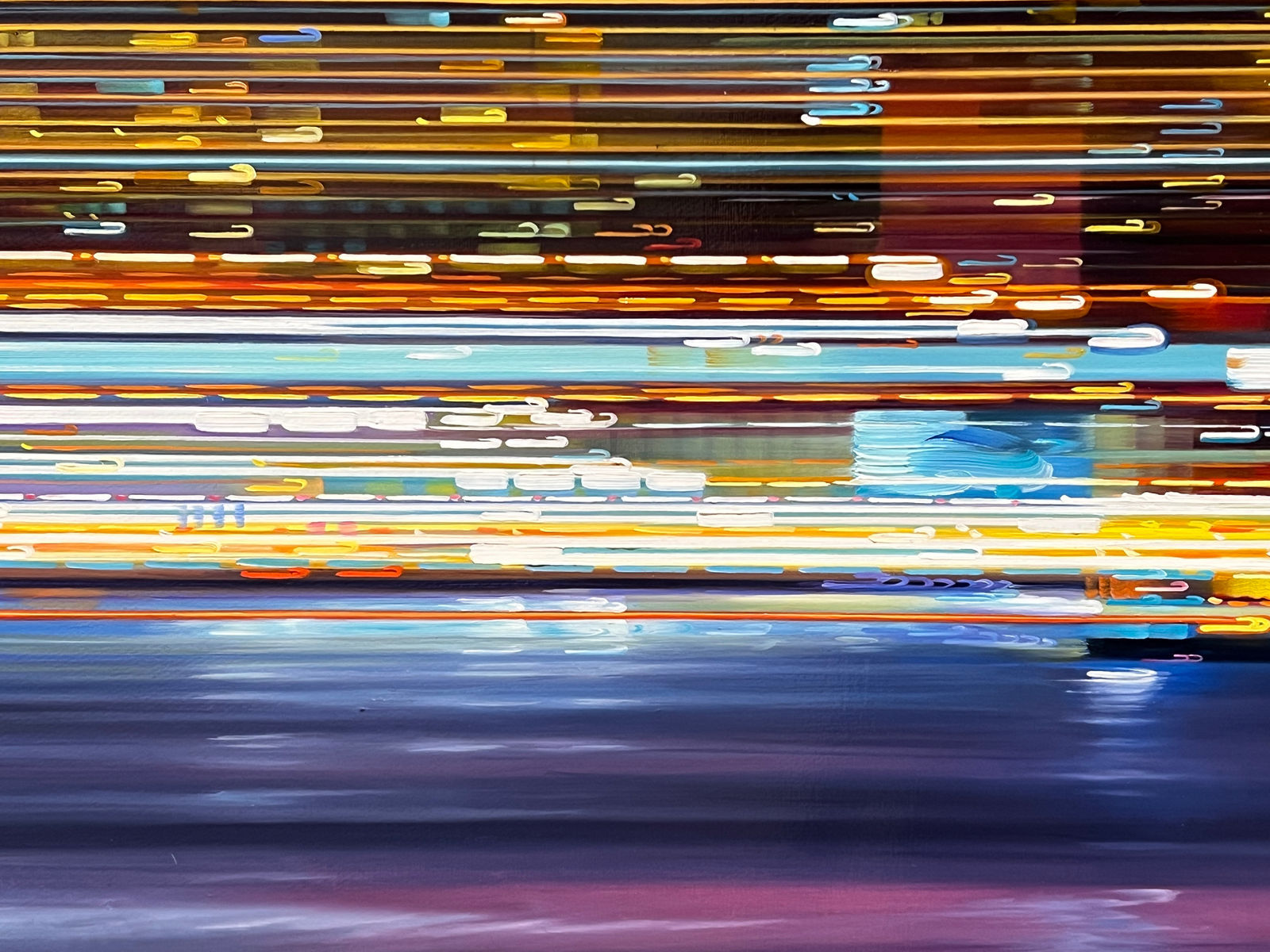 high colored painting of New York city skyline