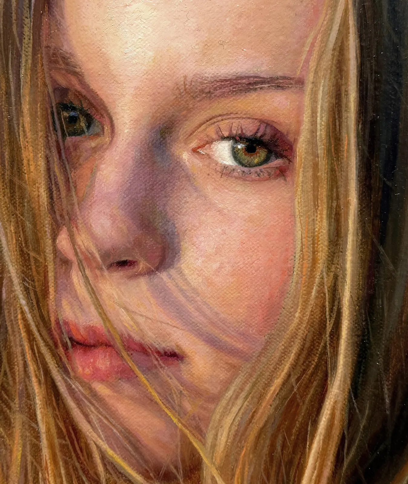 Painting of a girl in a field