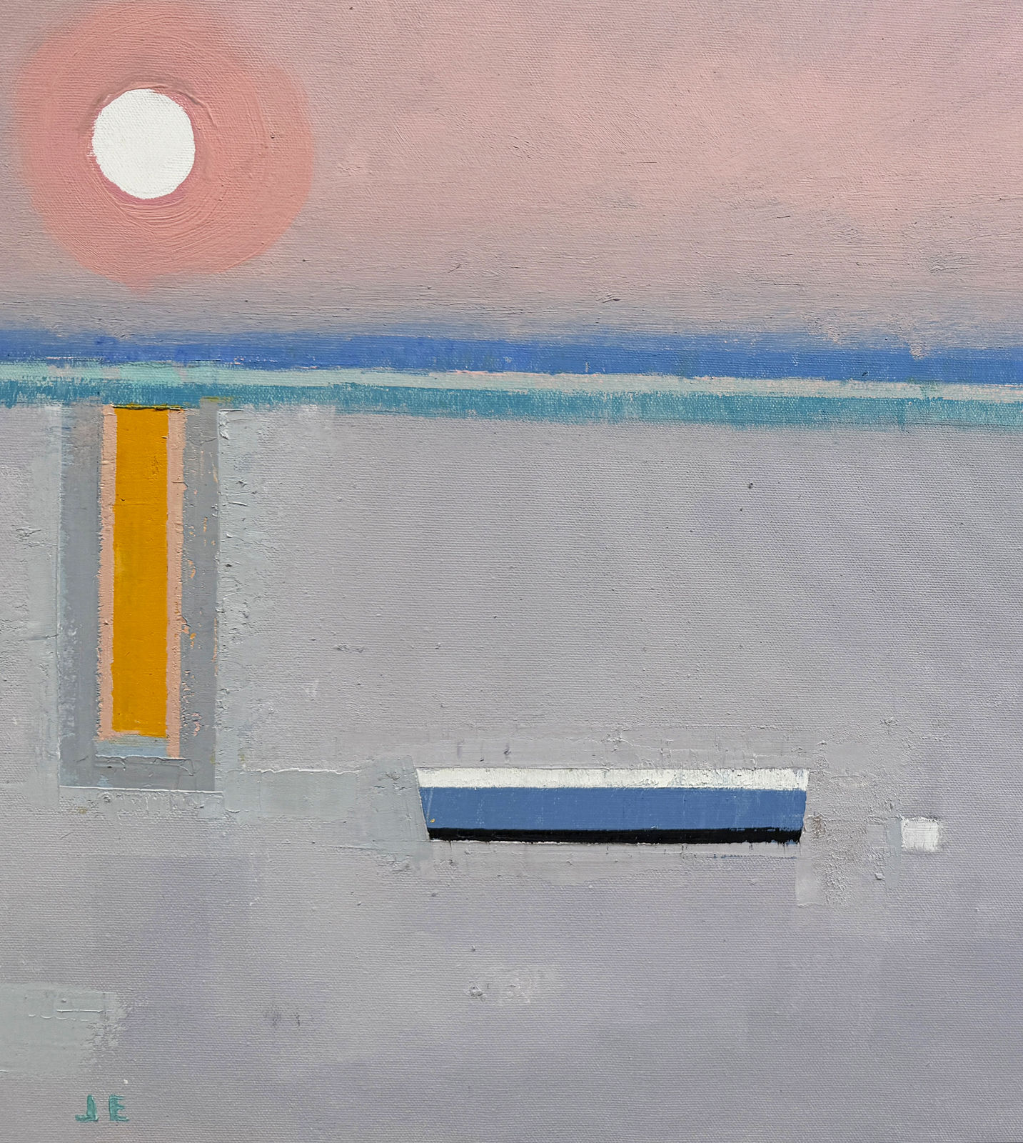 Painting of a seascape sunset