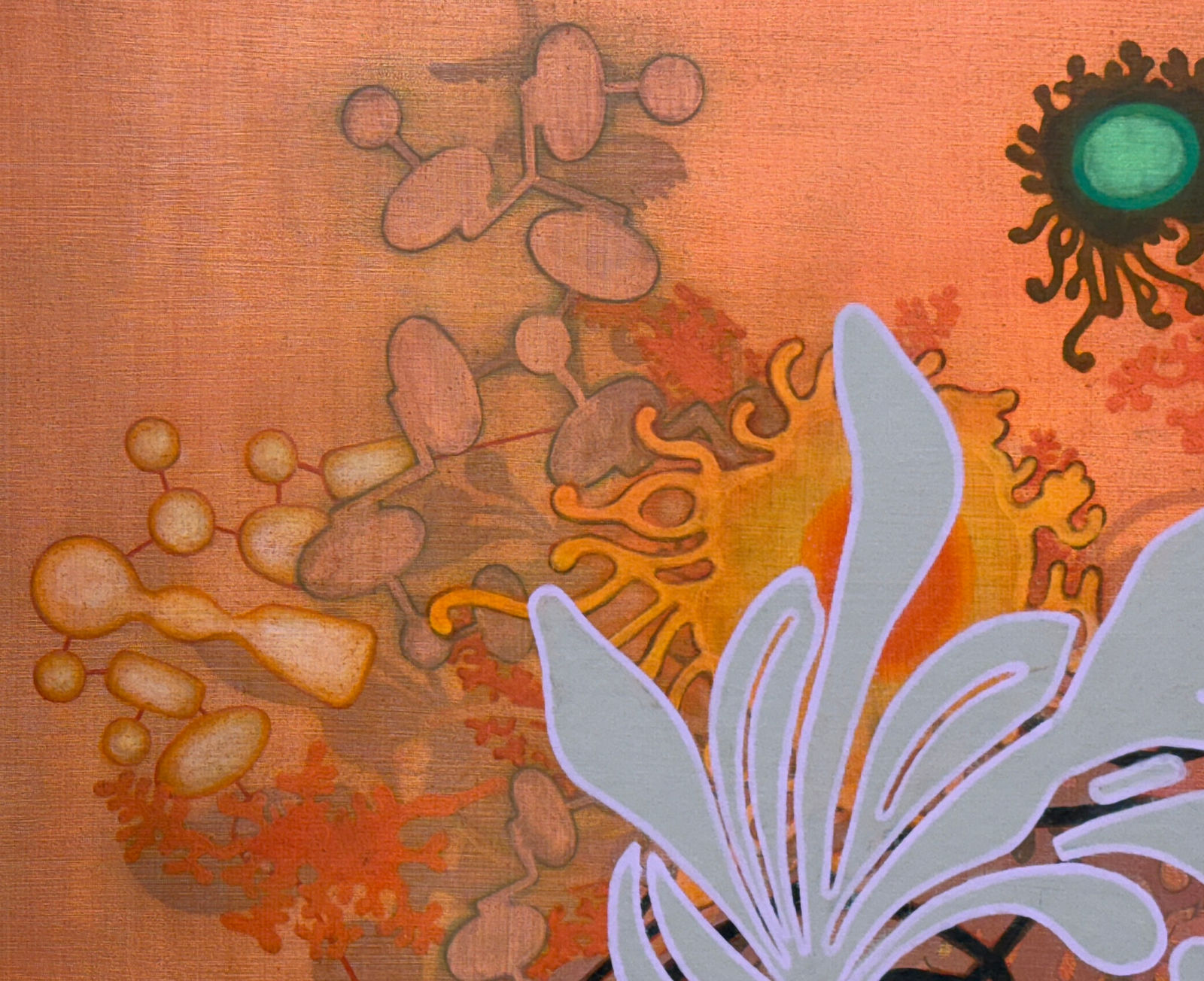 Abstracted floral painting