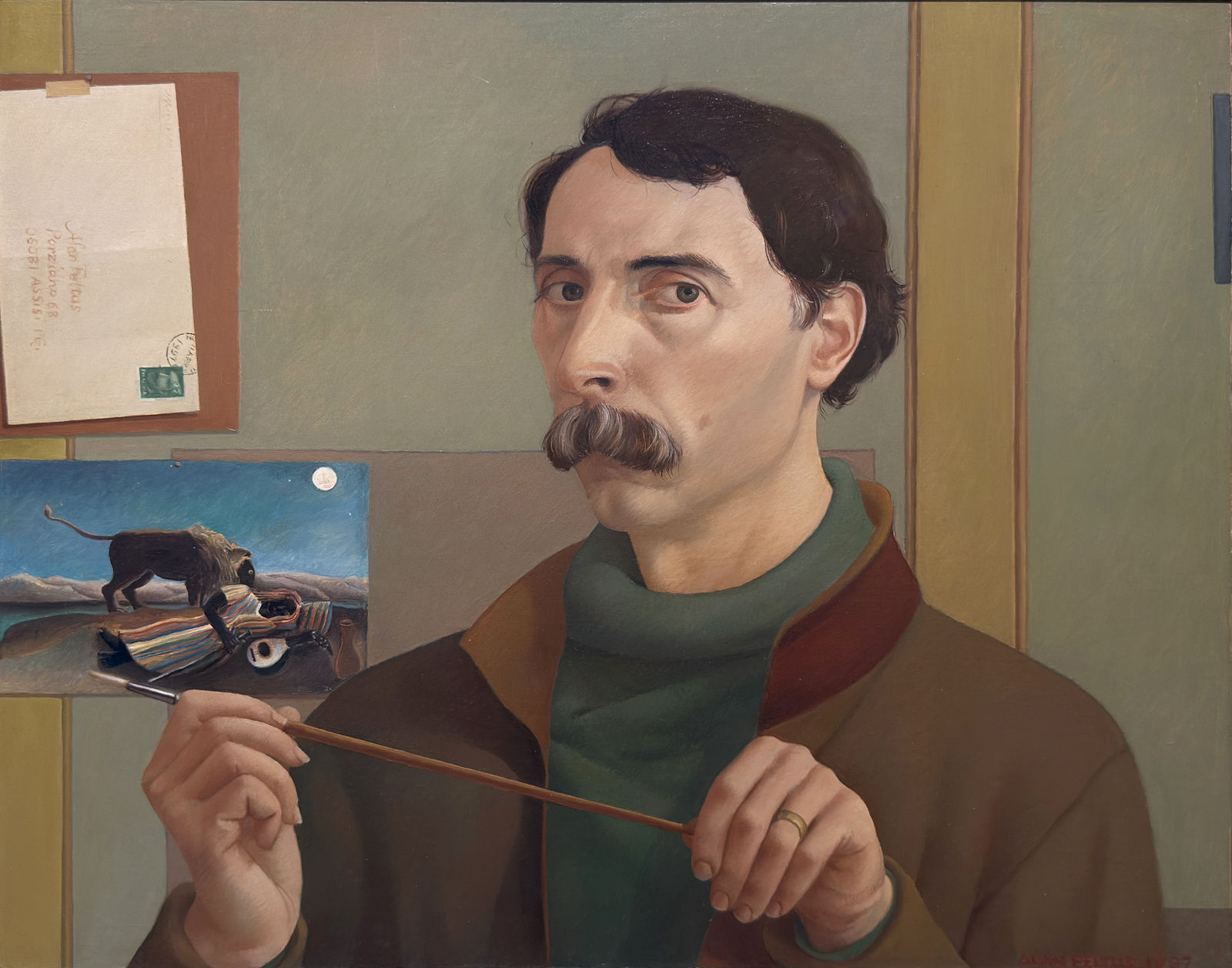 Self-portrait painting