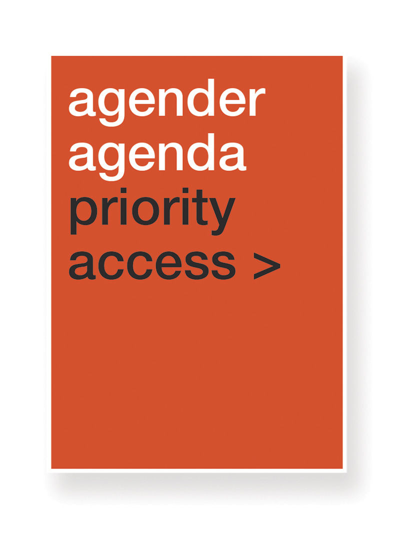 Alun Rhys Jones, Agenda Series: Agender Agenda, 2021