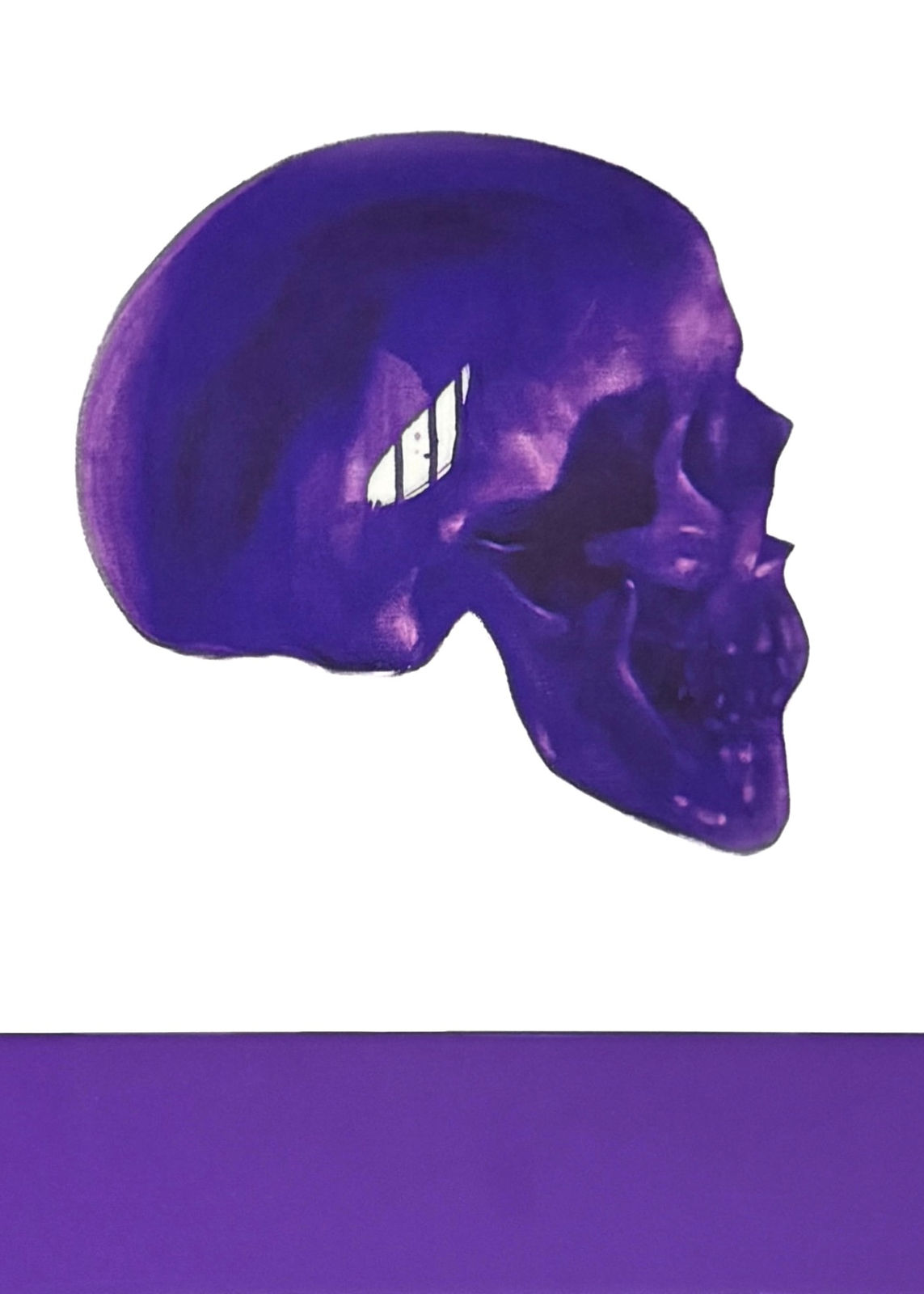Alun Rhys Jones, Aluminium Skull Prints: Purple, 2013
