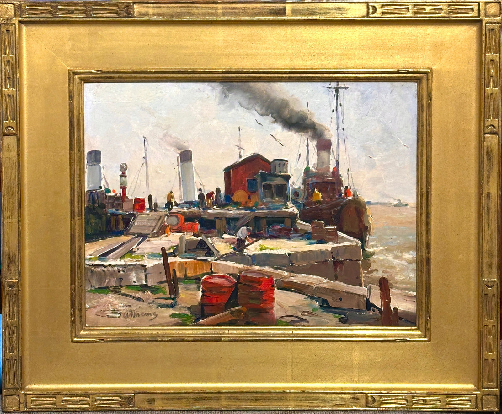 Anthony Thieme (1888-1954), "At the Pier"