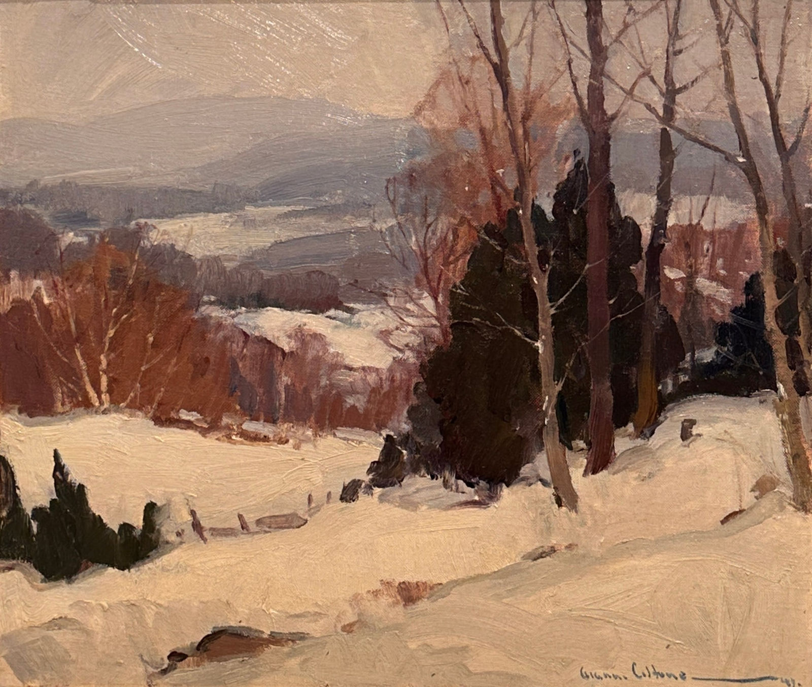 Gianni Cilfone (1908-1990), "Winter Landscape"