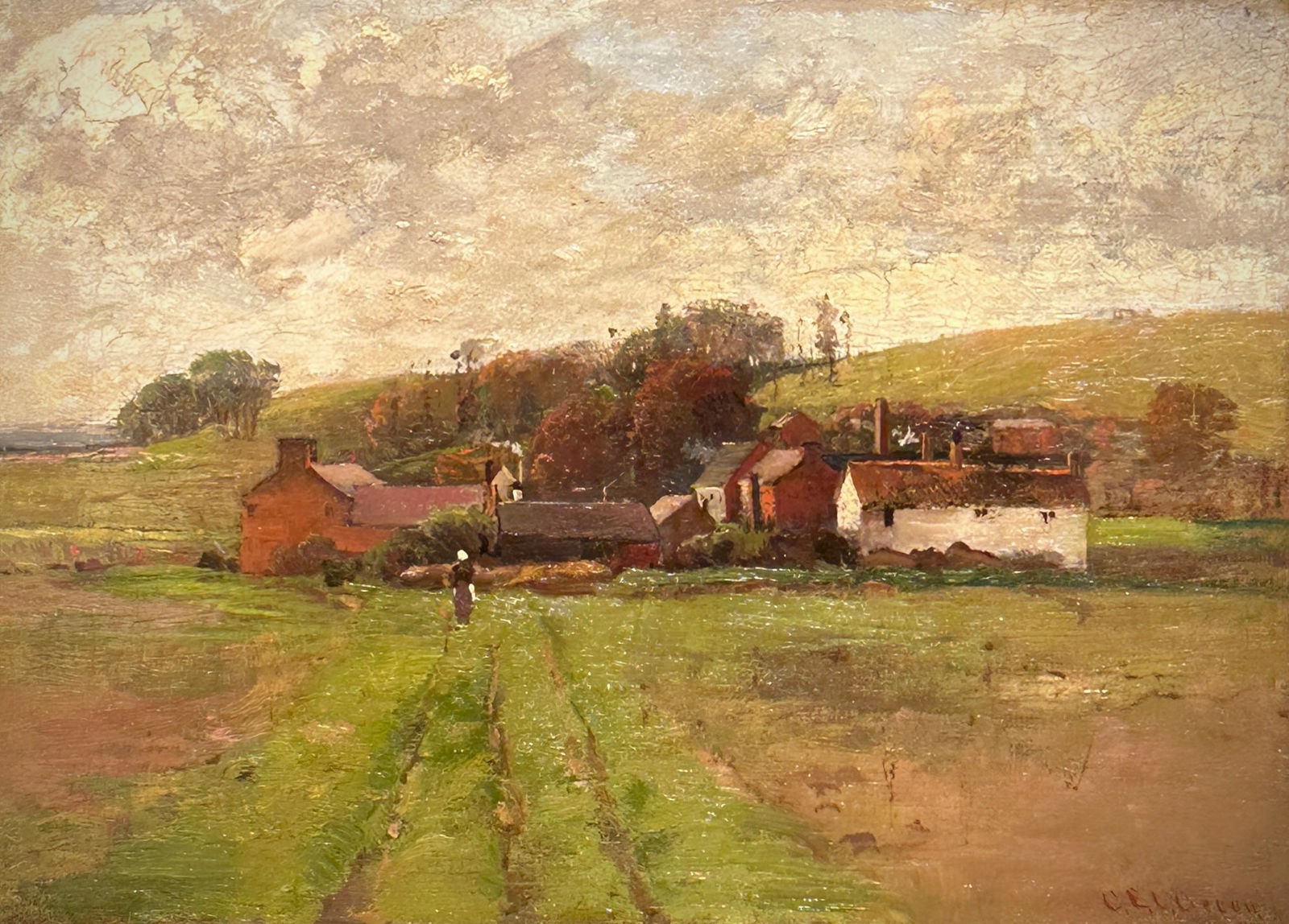 Charles Edwin Lewis Green (1844-1915), "Landscape with Architecture"