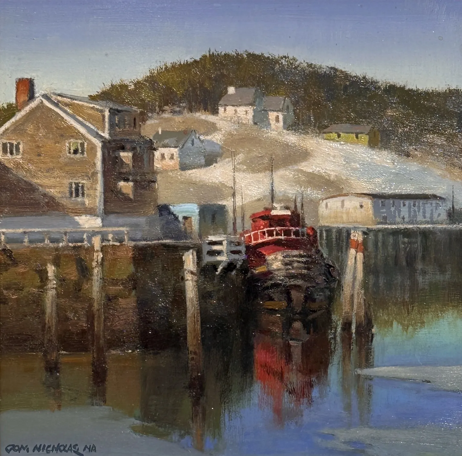 Tom Nicholas (b. 1934), Tugboat, Maine