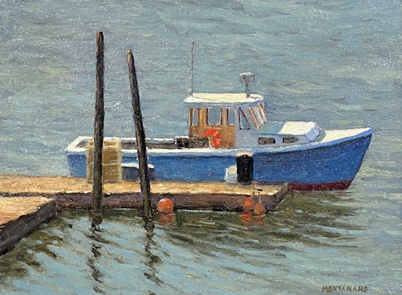 Todd Montanaro (b. 1967), Blue Lobster Boat