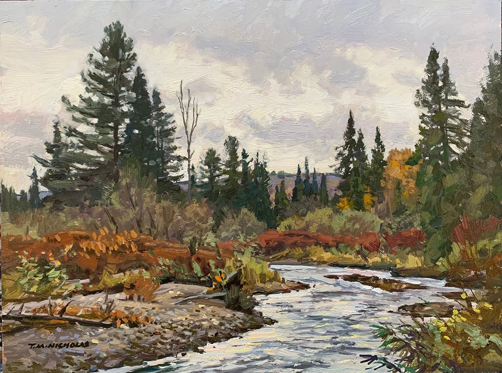 T.M. Nicholas (b. 1963), River Through the Pines