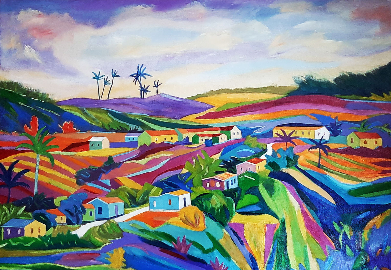 Neville Legall, Landscape near Hillaby, 1989