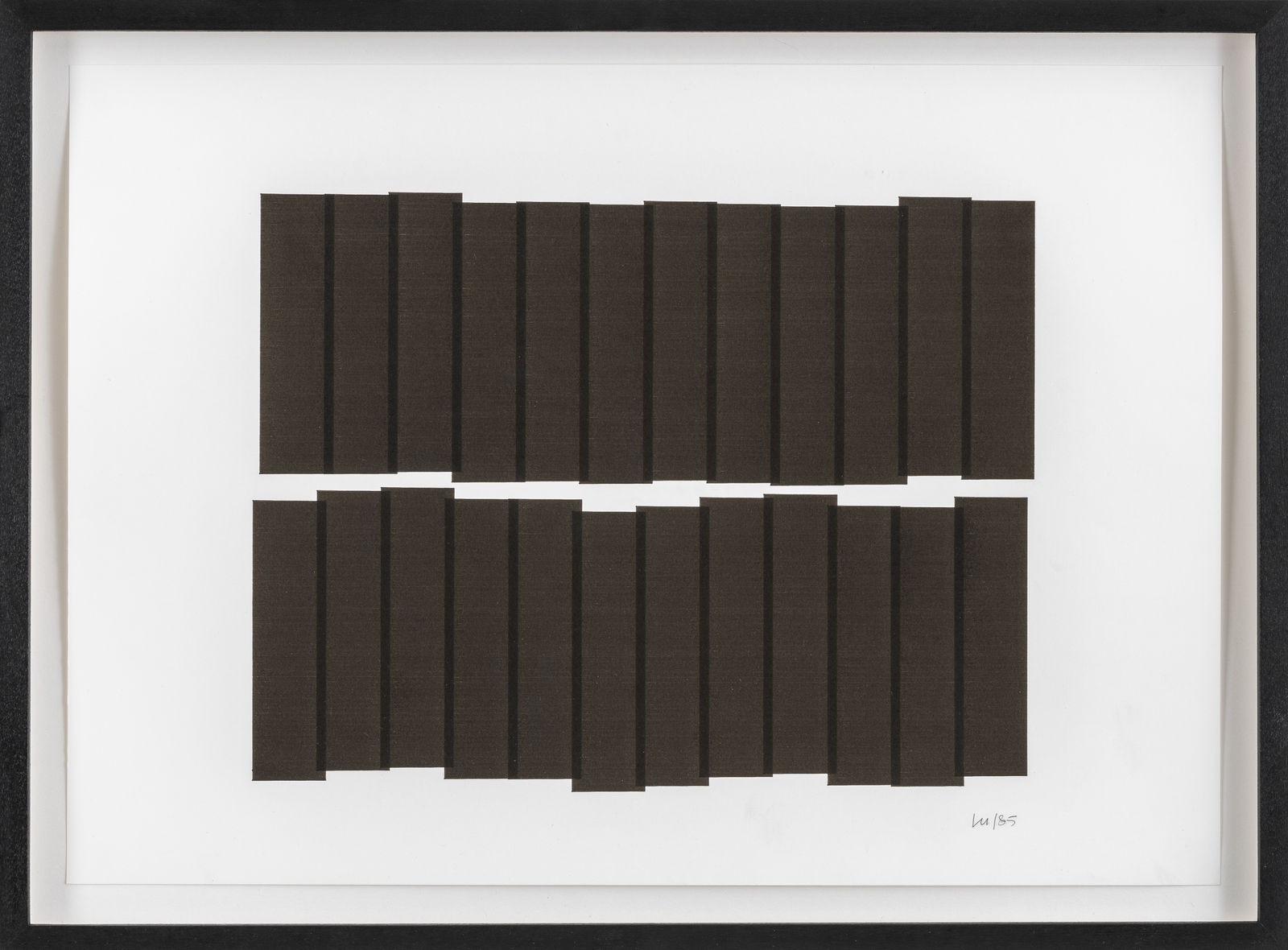 Vera Molnar, 2 Rangees de Rectangles, 1985