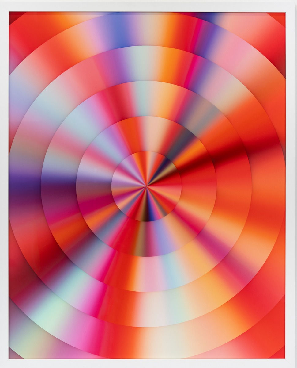 Zach Lieberman, Circle Stripe Study #3 (w/ Radial cones), 2024