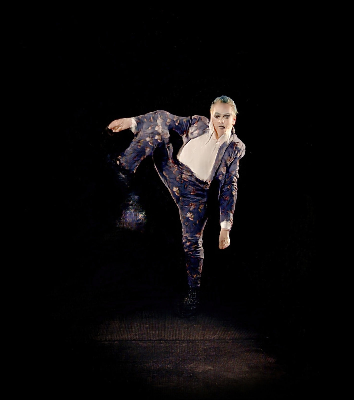 Jake Elwes, Zizi in Motion: A Deepfake Drag Utopia (movement by Wet Mess) - Ruby, 2023