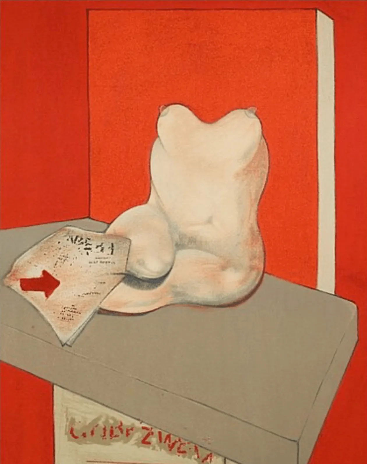 Francis Bacon, Study of a human body after Ingres (s.9150), 1984