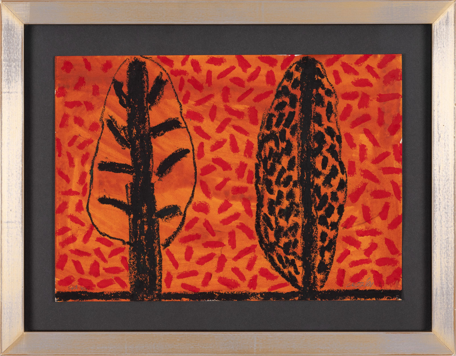 William Crozier, Untitled (two red trees), 2010