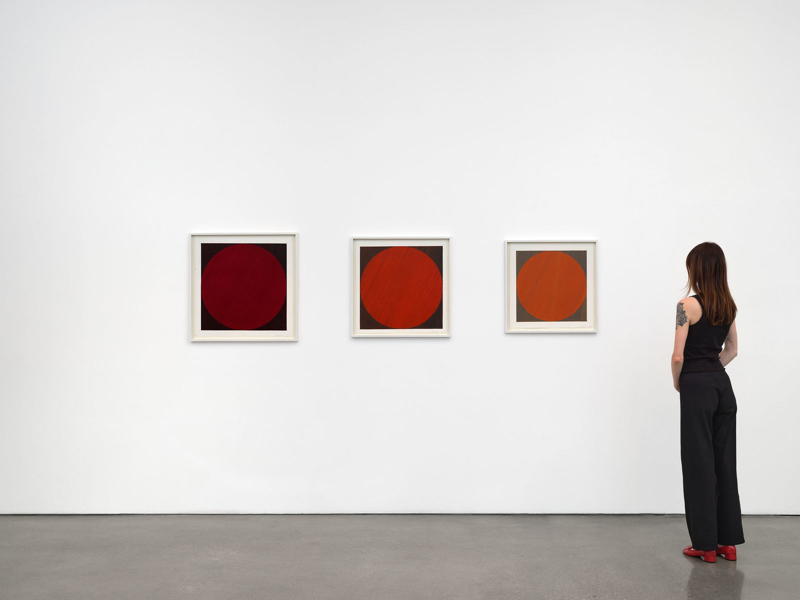 Channa Horwitz, Orange Subliminal-Covariance (#6-8), 2007