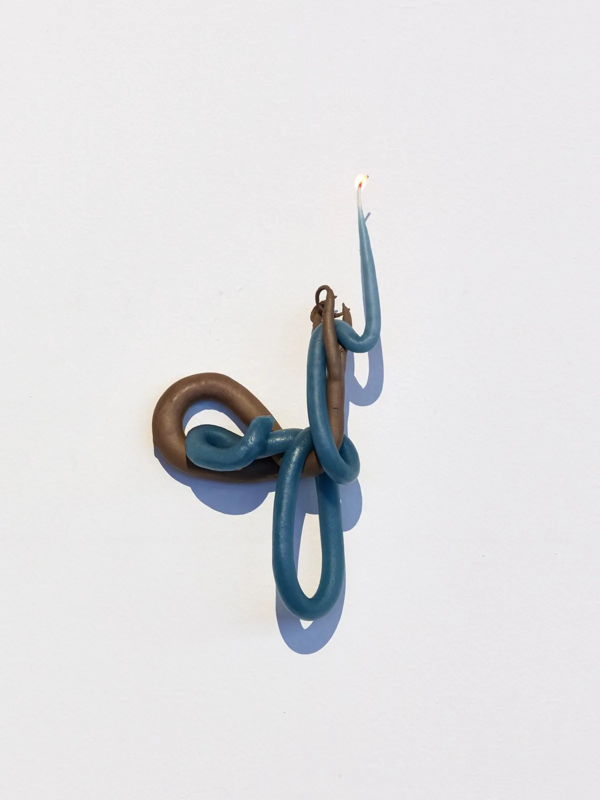 Kelly Akashi, Wall Candle (Tentacle), 2016
