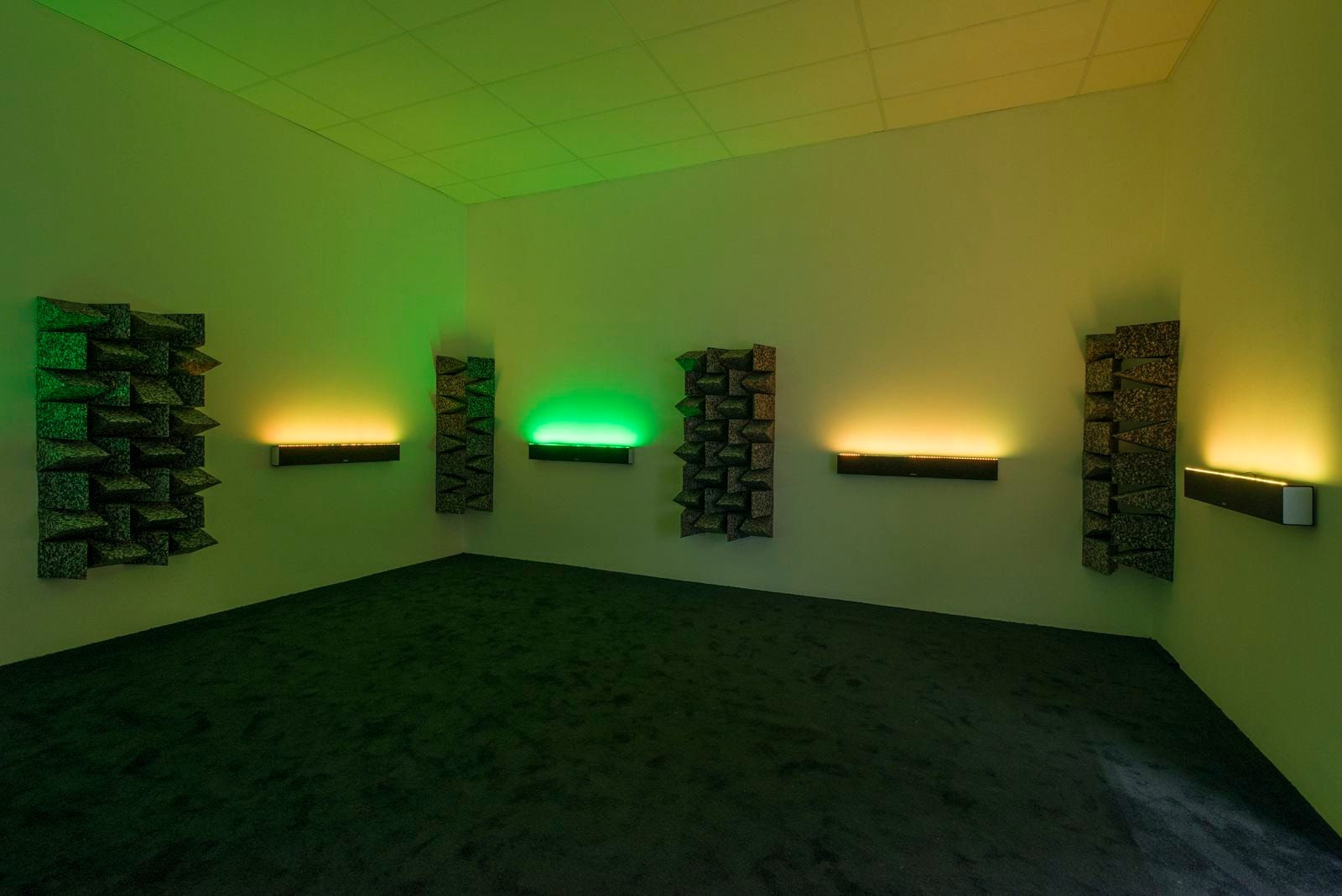 Haroon Mirza, Chamber for Horwitz: Sonakinatography Transcriptions in Surround Sound, 2015
