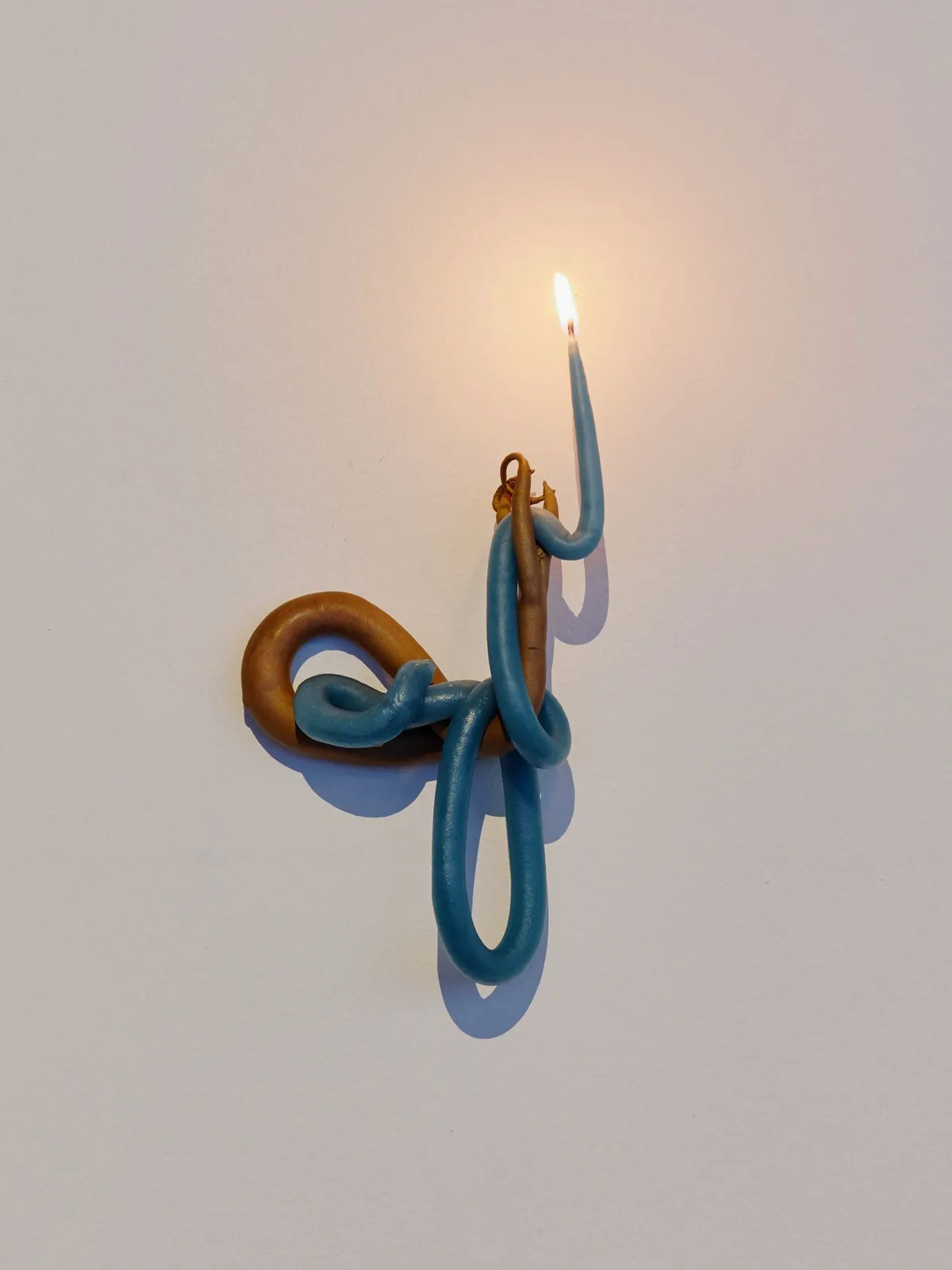 Kelly Akashi, Wall Candle (Tentacle), 2016