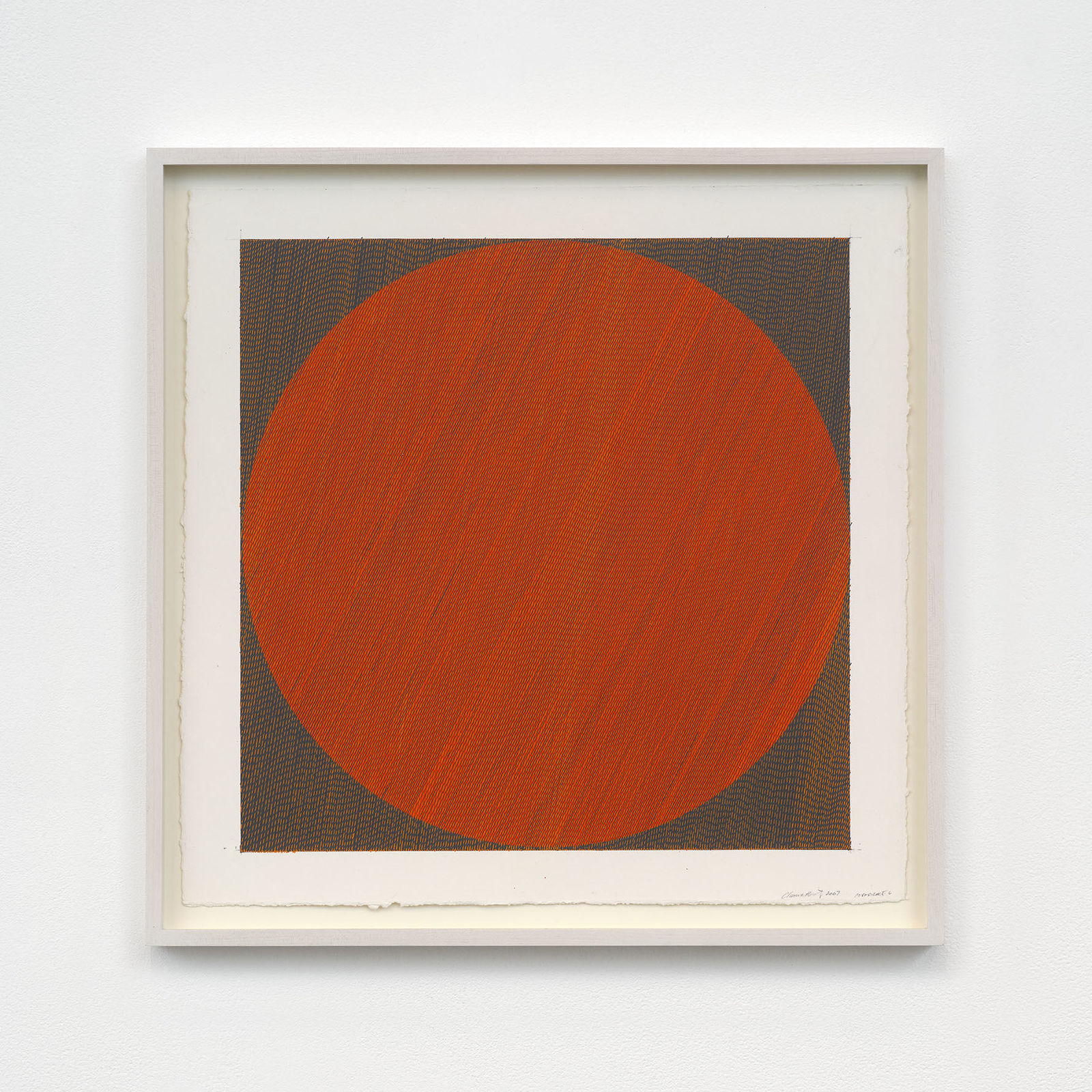 Channa Horwitz, Orange Subliminal-Covariance (#6-8), 2007