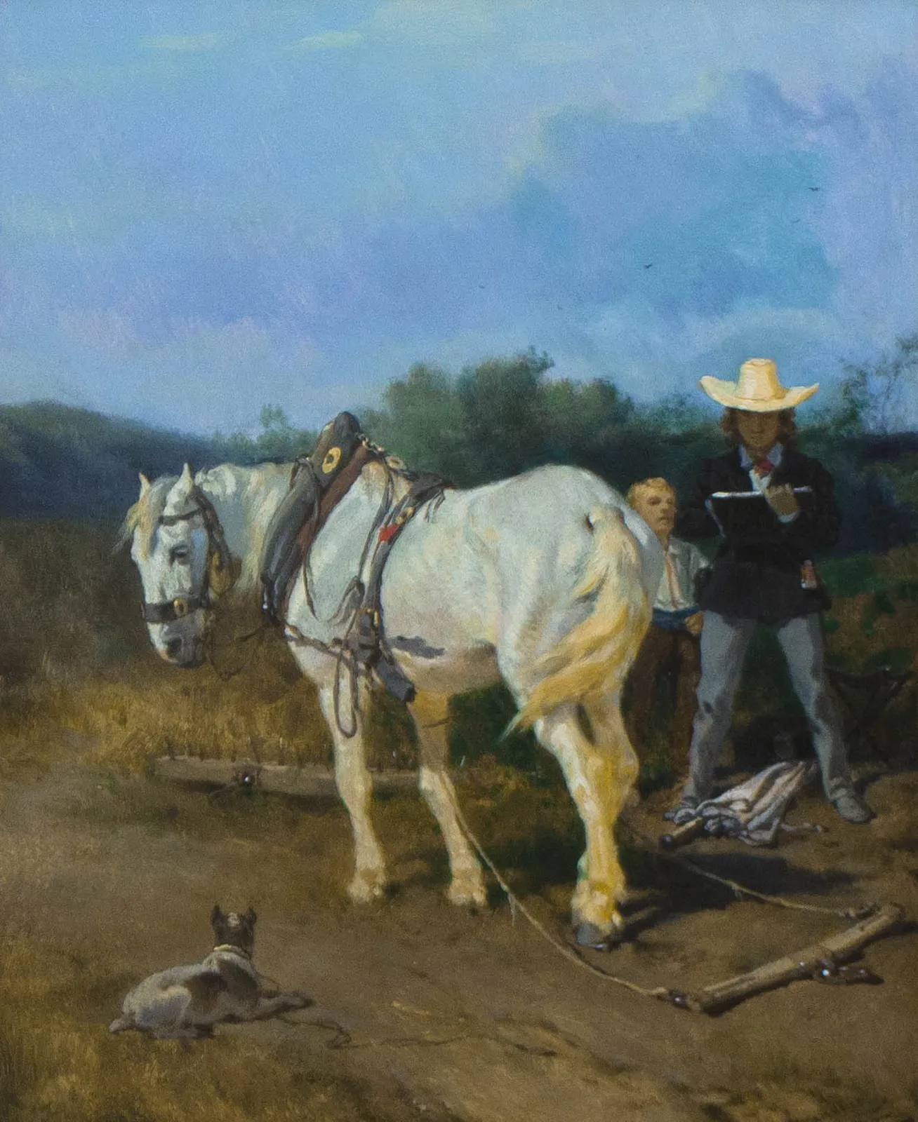 Anton Josef Strassgschwandtner, Maler und Pferd