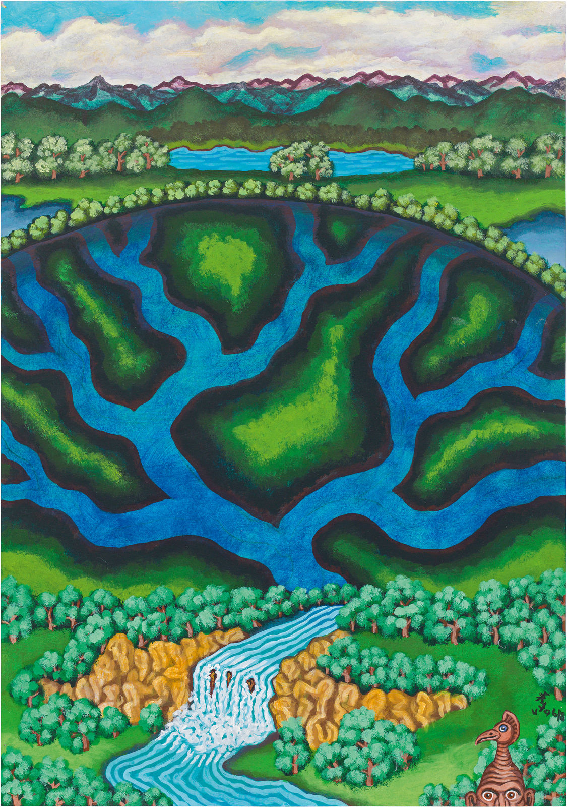 Robert Zeppel-Sperl, Flusslandschaft, 1996