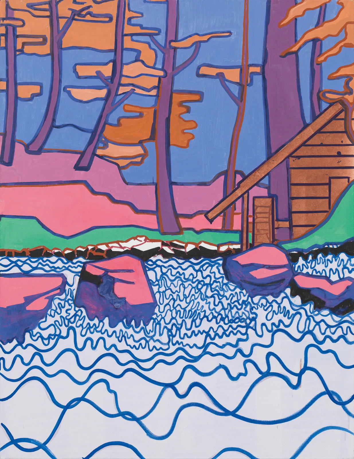 Hubert Schmalix, o. T. (Bachlandschaft), 2015