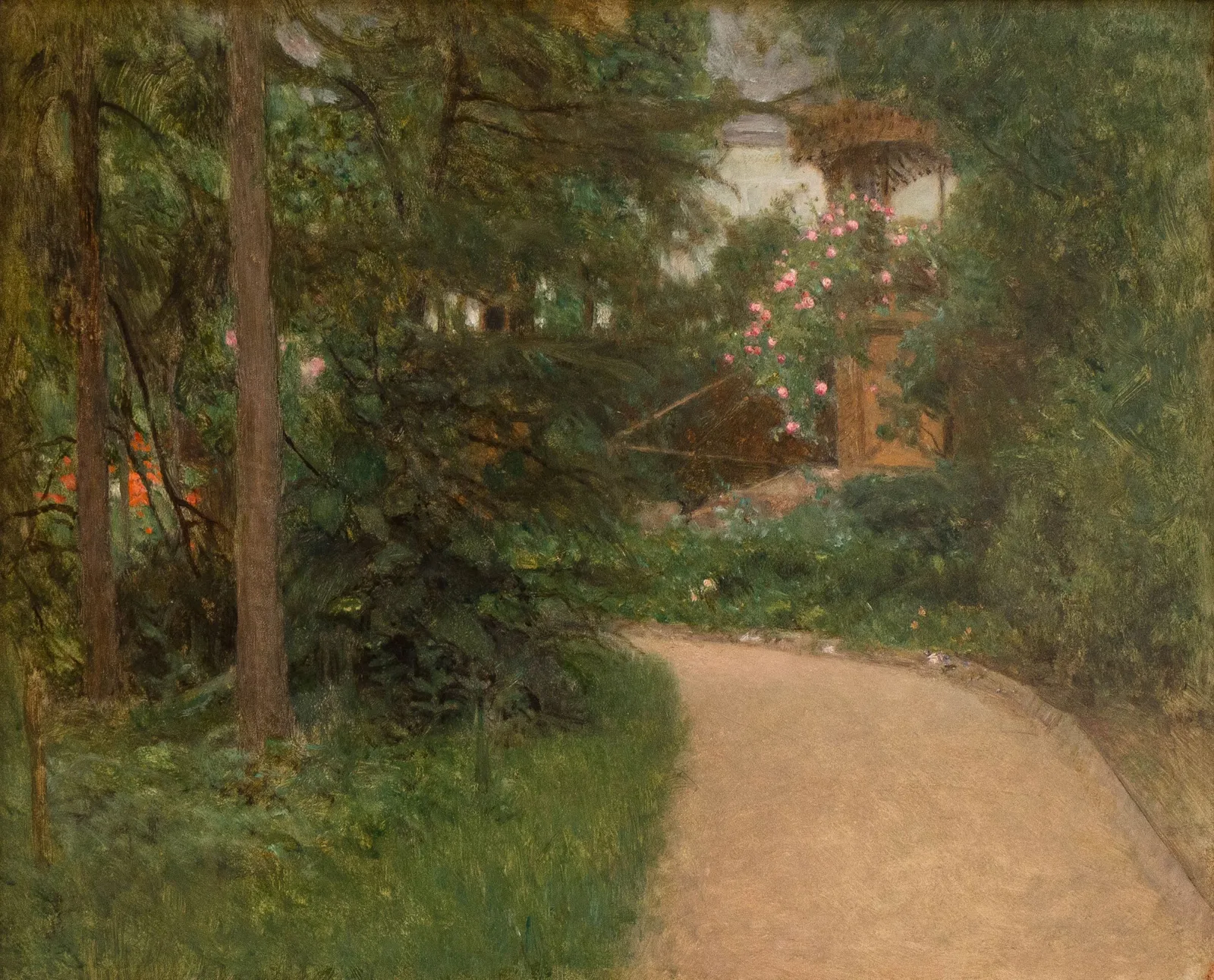 Franz Rumpler, "Gartenpartie mit den Rosen beim Lusthaus", 1906