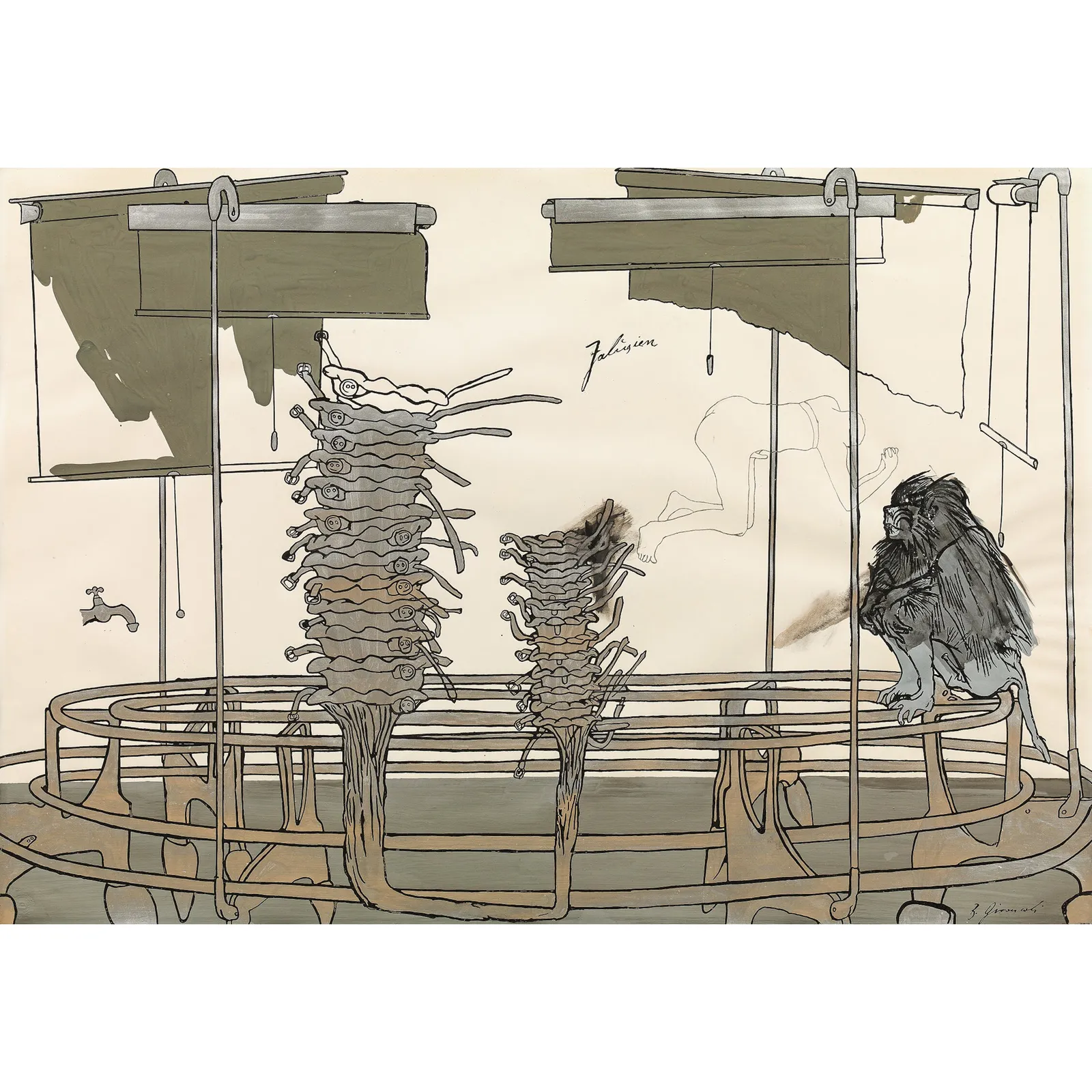 Bruno Gironcoli, "Jalusien", Mitte der 1970er Jahre