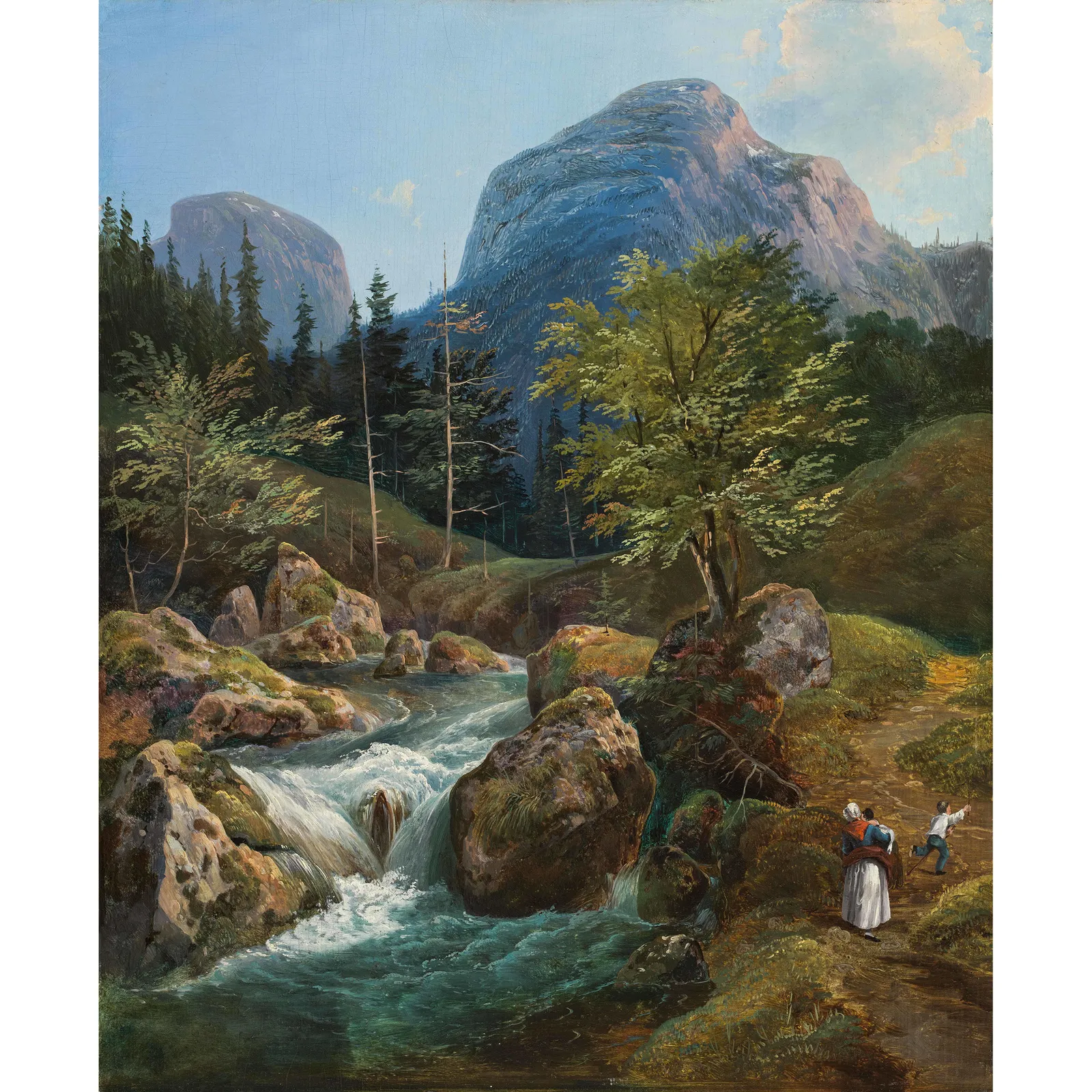 Wilhelm Steinfeld, Partie in den Bergen, um 1845/50