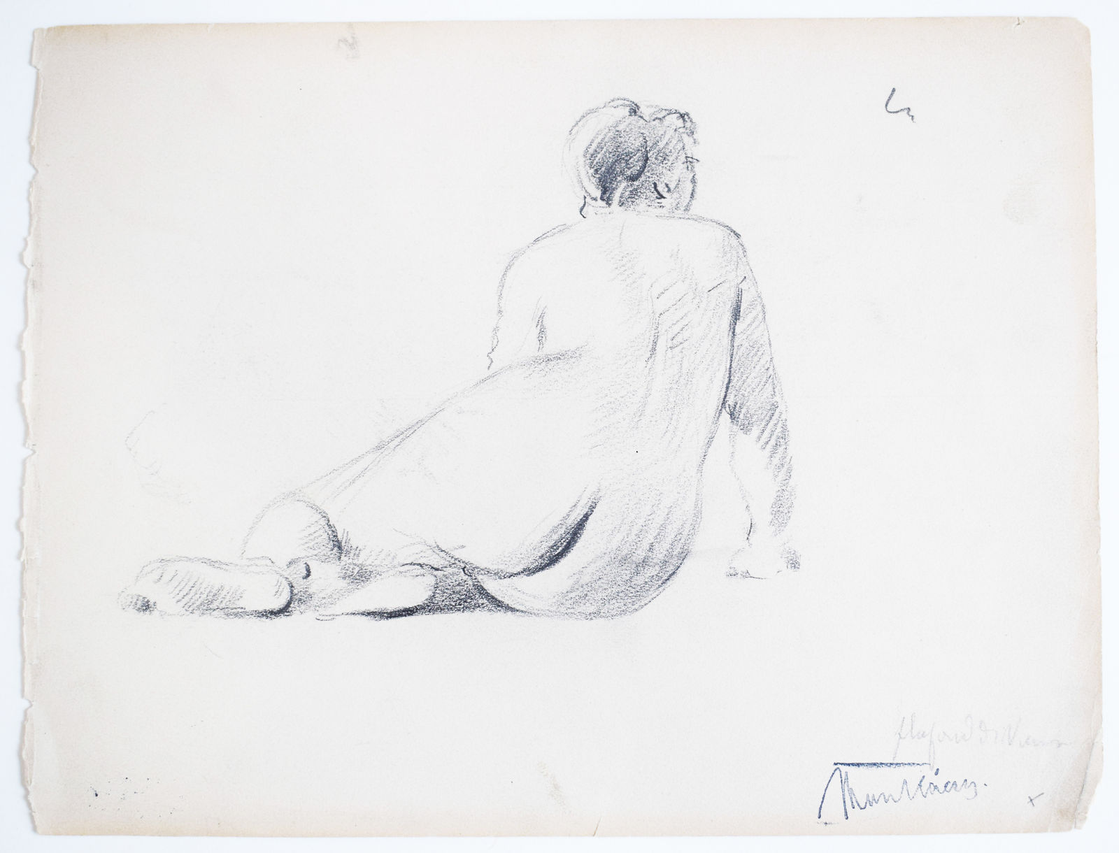 MIHÁLY VON MUNKÁCSY, Nude / Sketch for the Portrait of Franz Liszt, circa 1890