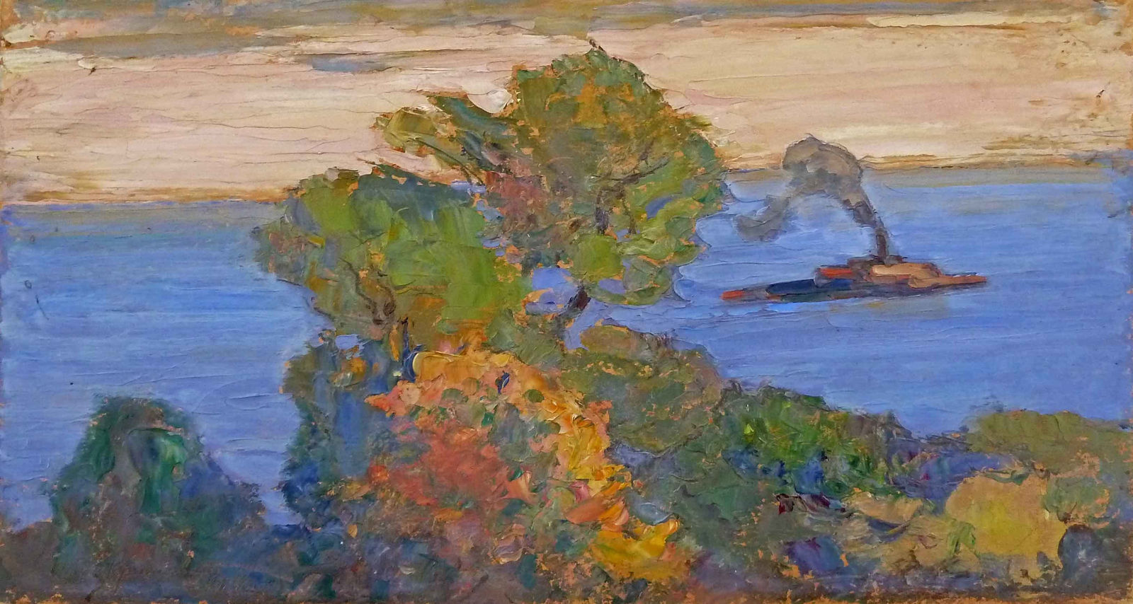 VASYL KRYCEVSKY, Landscape of Duipro near Kiev, 1942