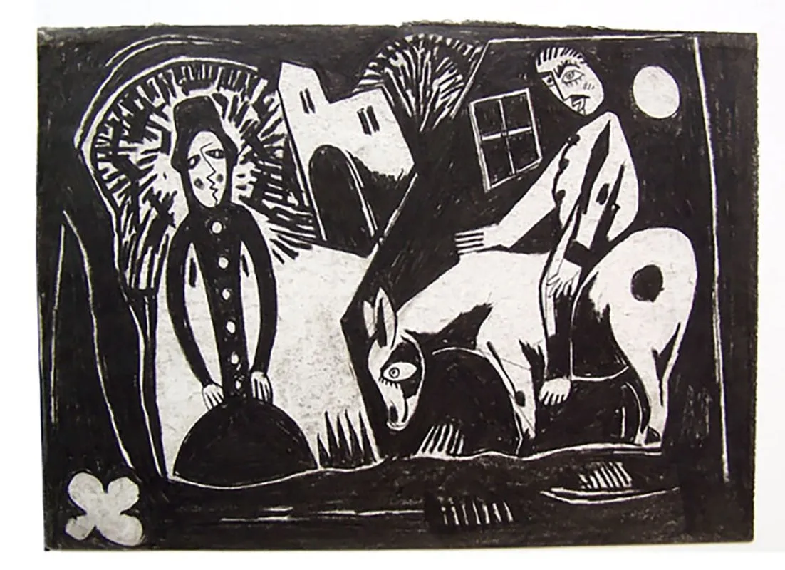 BÉLA KÁDÁR, Nocturnal Encounter, ca. 1920