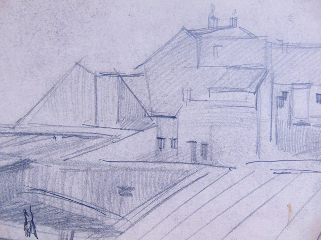 LASZLO BARO MEDNYANSZKY, Cityscape, 1912