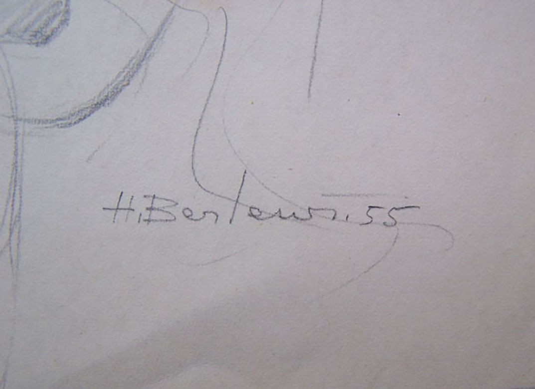 HENRYK BERLEWI, Woman with Long Hair, 1955